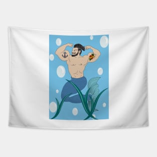 Muscle Merman Tapestry