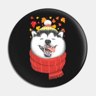 Autumn husky Pin