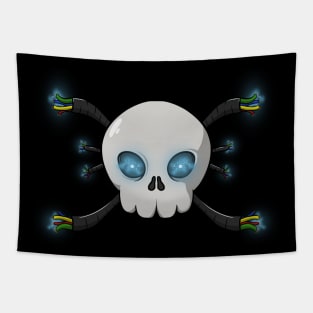 Electricians crew Jolly Roger pirate flag (no caption) Tapestry