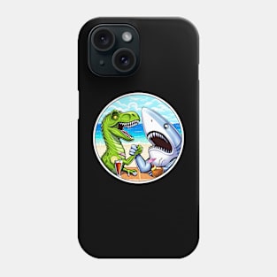 T-Rex Dinosaur Shark Arm Wrestling Phone Case