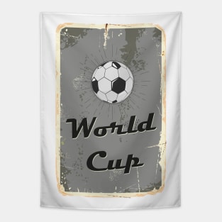 Football World Cup Vintage Distressed Style Poster Art Design Tapestry