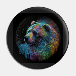 Rainbow Bear portrait 2 Pin