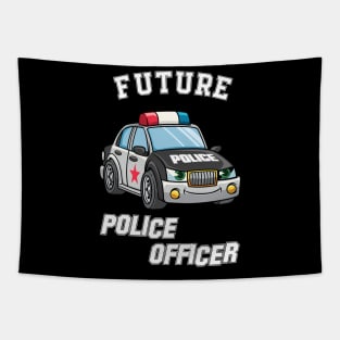 Kids Future Police Officer Fun Novelty Tapestry