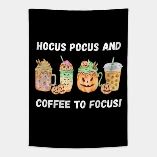 Hocus Pocus and coffee to focus! Halloween. Tapestry