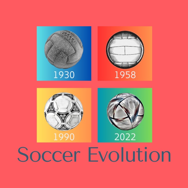 SCBL005 - Soccer Ball Evolution (Front Only) by Tee Vibes Co.