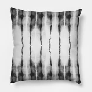 Black and white stripes tie dyed Pillow