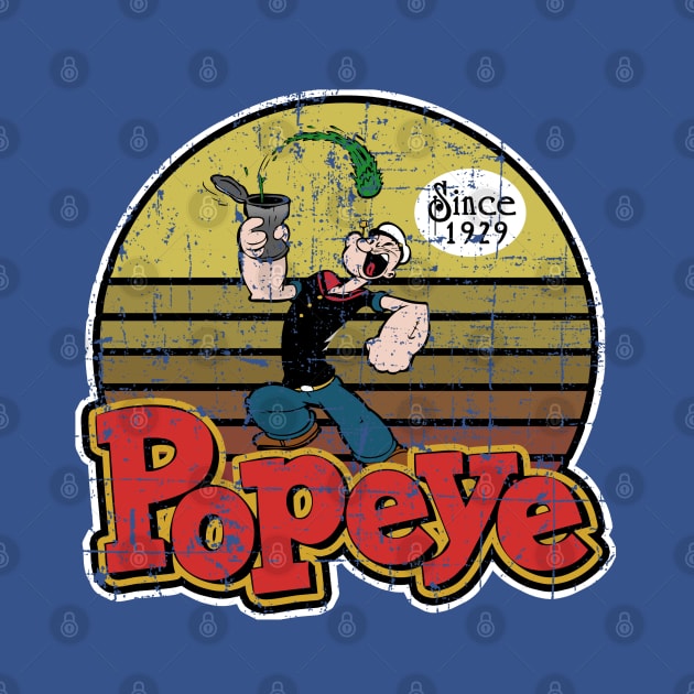 Popeye Since 1929, distressed and faded by hauntedjack