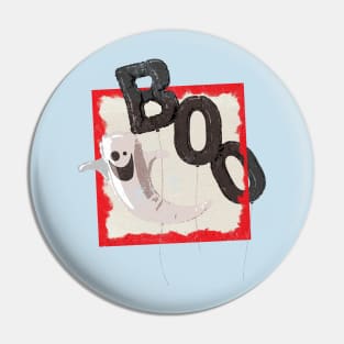 Boo Halloween Cute Scary Ghost Pin