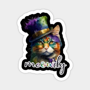 Meowdy Funny Bougie Cat Howdy Meow Mashup, Cat Mom Gifts, Cat Lady, Christmas 2023, Mothers Day 2024 Magnet