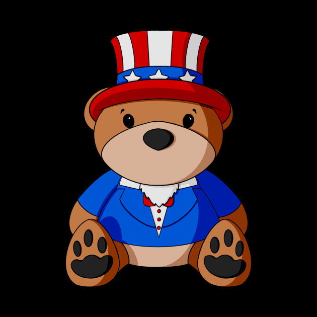 Uncle Sam Teddy Bear by Alisha Ober Designs