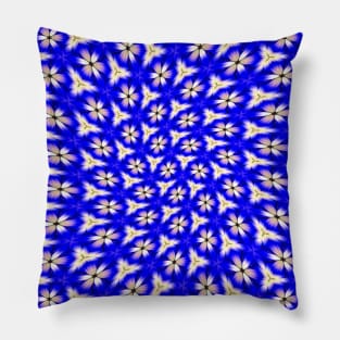 Cute Blue Floral Pattern Pillow