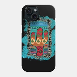 Turquoise Serape Cactus Phone Case