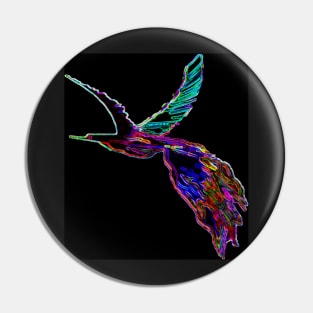 Colorful Glow Bird Pin