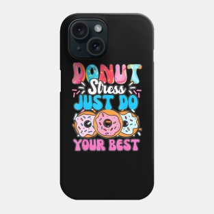 Groovy Donut Stress Best Test Day Teachers Kids Phone Case