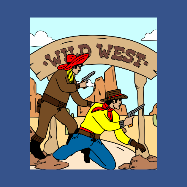Discover Retro Wild West Cowboys Rodeo - Western Rider - T-Shirt