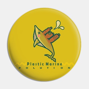 Plastic Marine Polution Pin