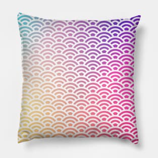 Rainbow art deco pattern Pillow