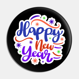 Happy New Year Sparkle Pin