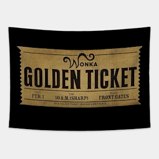 golden ticket willy wonka Tapestry