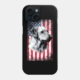 Patriotic Labrador American Flag Phone Case