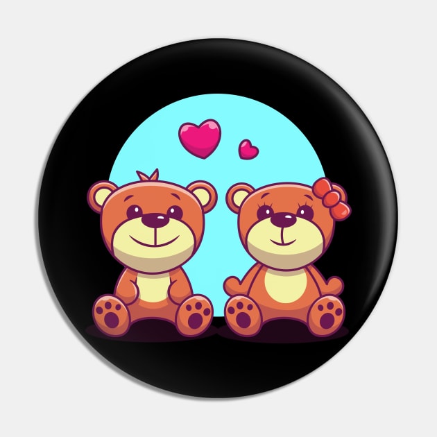 Couple of bear cartoon Pin by Catalyst Labs