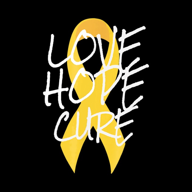 Love Hope Cure Sarcoma T shirt Sarcoma Cancer by LaurieAndrew