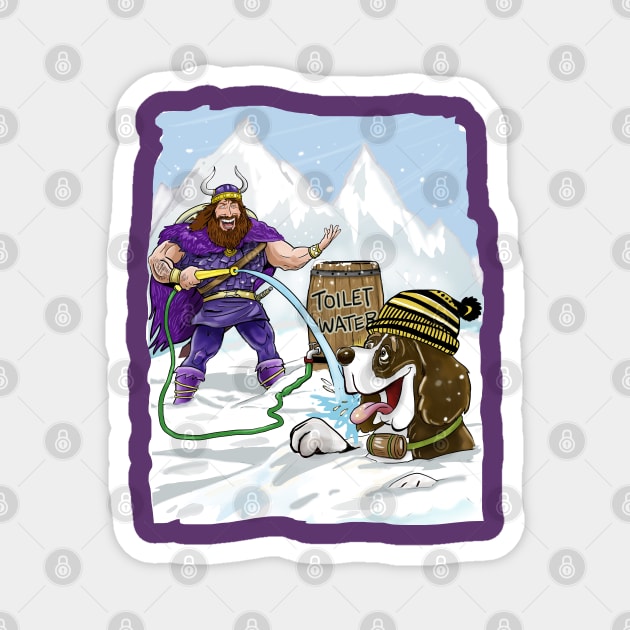 Minnesota Vikings Fans - Kings of the North vs Saintly Slurpers Magnet by JustOnceVikingShop