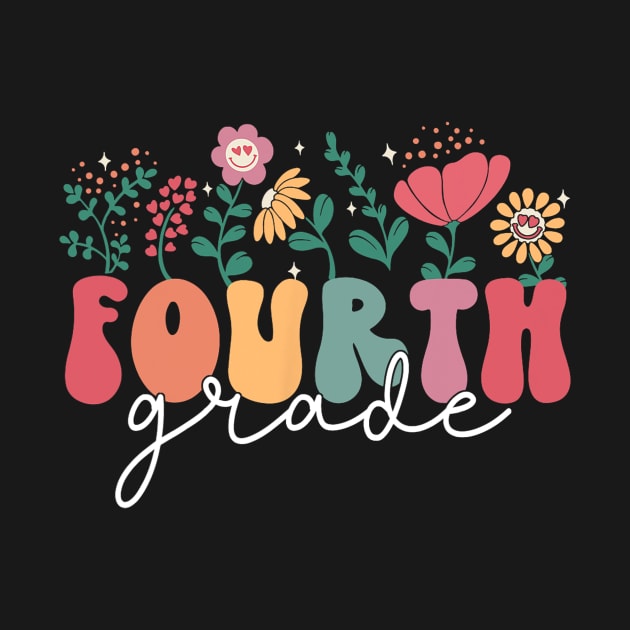 First Day Of 4th Grade Back To School Flower by torifd1rosie