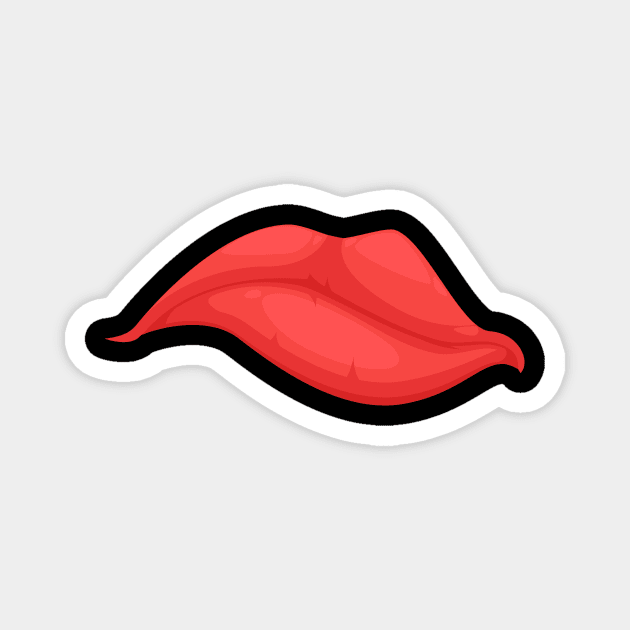 Huu kiss Mouth Magnet by Flipodesigner