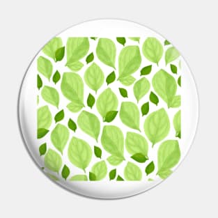 Green Basil Leaf Pattern Pin