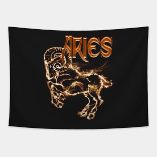 Aries Ram Astrology art design Tapestry