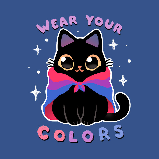 Bisexual LGBT Pride Cat - Kawaii Rainbow Kitty - Wear your colors - Bisexual - T-Shirt