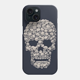 Monochrome Skull of Skulls Phone Case