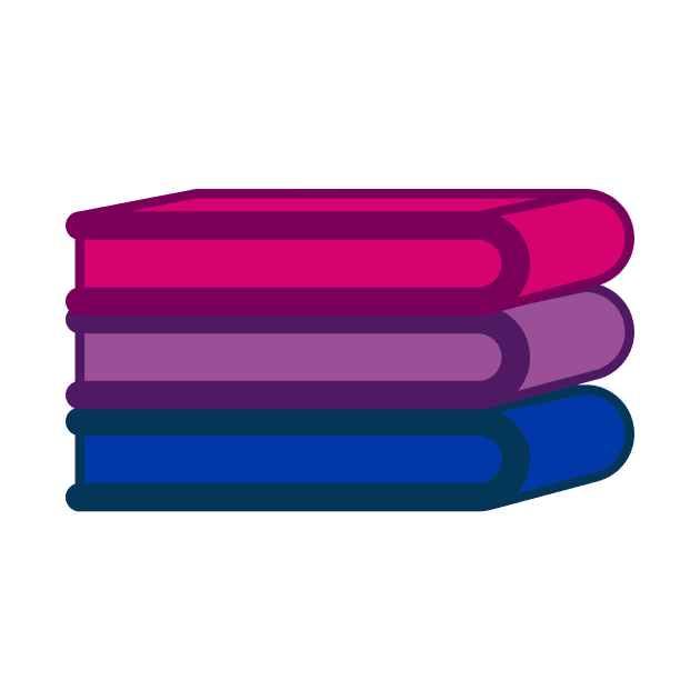 Bisexual Flag Bookstack by MysteriesBooks