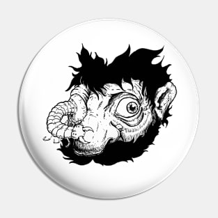 What's wrong with your face B&W Pin