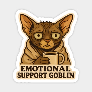 Emotional Support Goblin - Devon Rex Cat Magnet