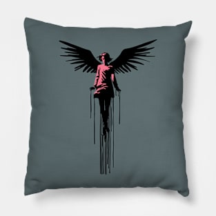 Angel Rising Graffiti Art Pillow