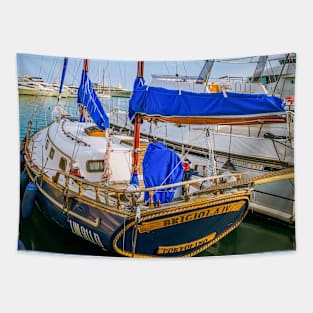 Boat Seaport Italy Summer Sail Sea Travel Italy Tapestry