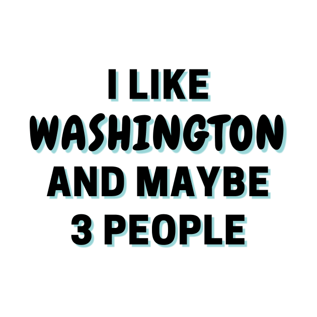 I Like Washington And Maybe 3 People by Word Minimalism