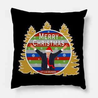 Let's Go Brandon Christmas Donald Trump Pillow