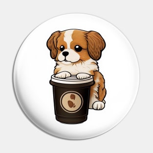 Doggy & Coffee Pin