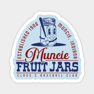 Muncie Fruit Jars Baseball Magnet