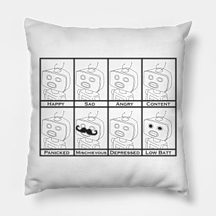 Robot Emotion Chart Pillow