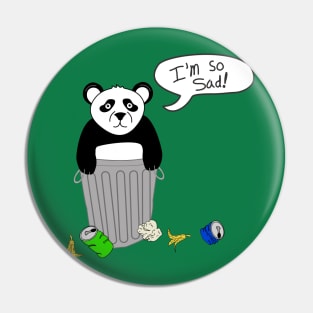 sad trash panda Pin