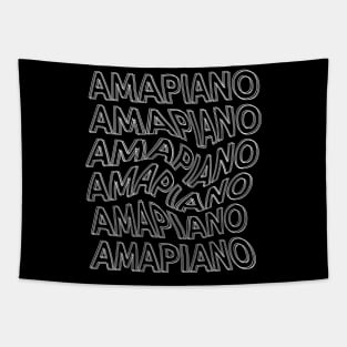 Amapiano Swirl Vibes White Tapestry