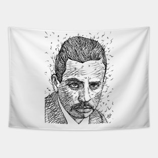 RAINER MARIA RILKE - ink portrait .1 Tapestry