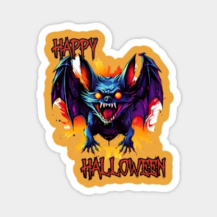 Spooky Bat Happy Halloween Magnet