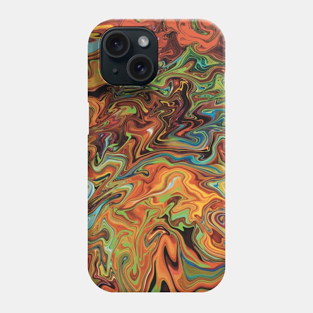 Acrylic Pour Fluid Art Phone Case by AnnaDreamsArt