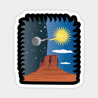 Sun and Moon Red Rock Arizona Magnet