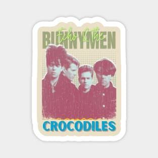 Echo And The Bunnymen Vintage 1980 // Crocodiles Original Fan Design Artwork Magnet